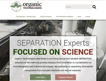 Tablet Screenshot of organictech.com